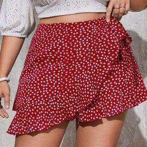 Red Wrap Mini Skirt ❣️